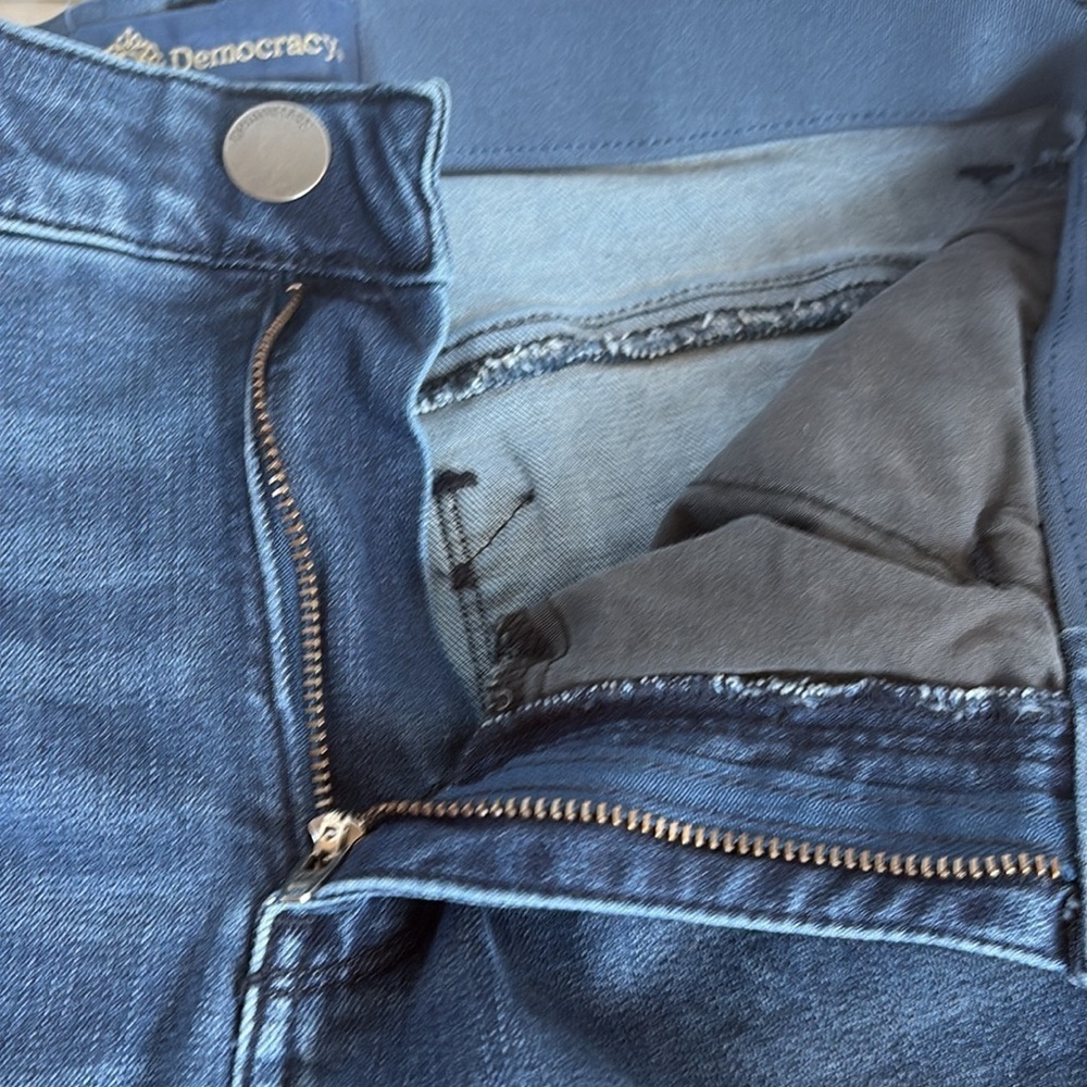 Democracy “Ab-Solution” Skyrise Flare trouser style blue jean dark wash - Picture 9 of 16